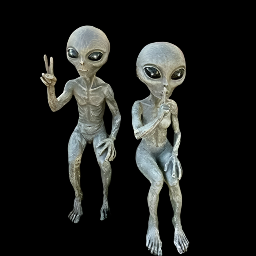 Sitting Alien Statue
