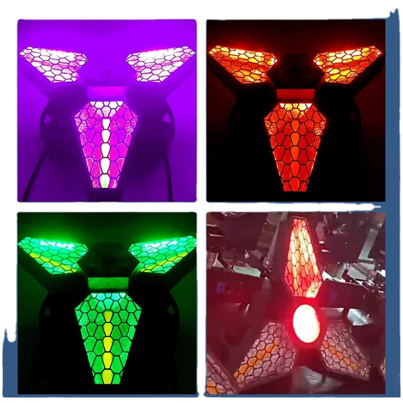 2025 Hengyu Infinity Full Color Rotating Head Light Triangle Maple Leaf Retro Ktv Lamp 220v Light