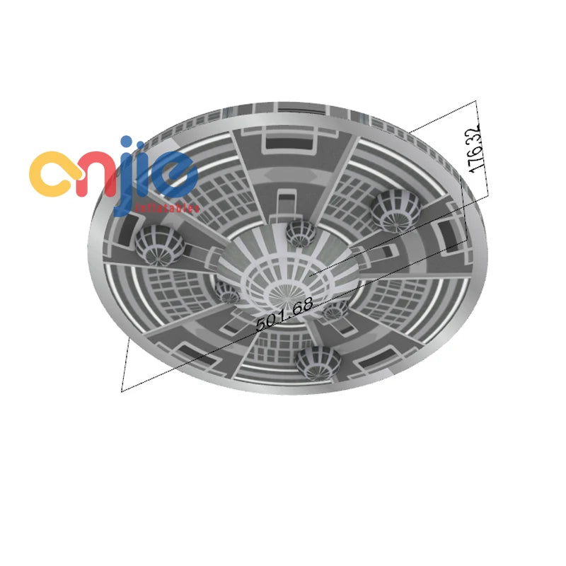 LED Lighting Inflatable Flying Saucer Model
