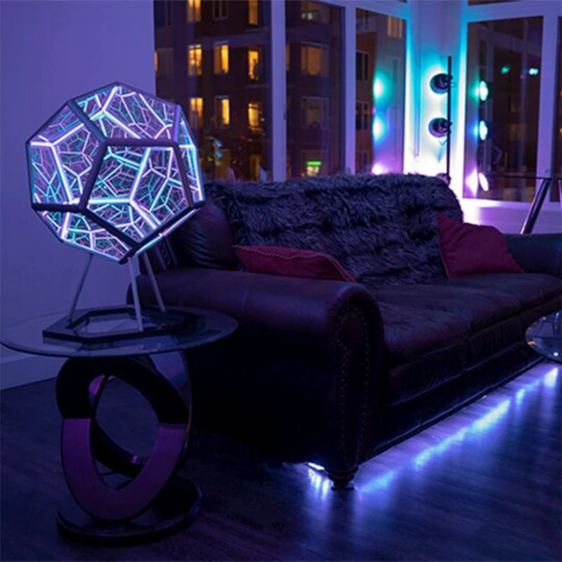 Infinity Dodecahedron Mirror Light Variation