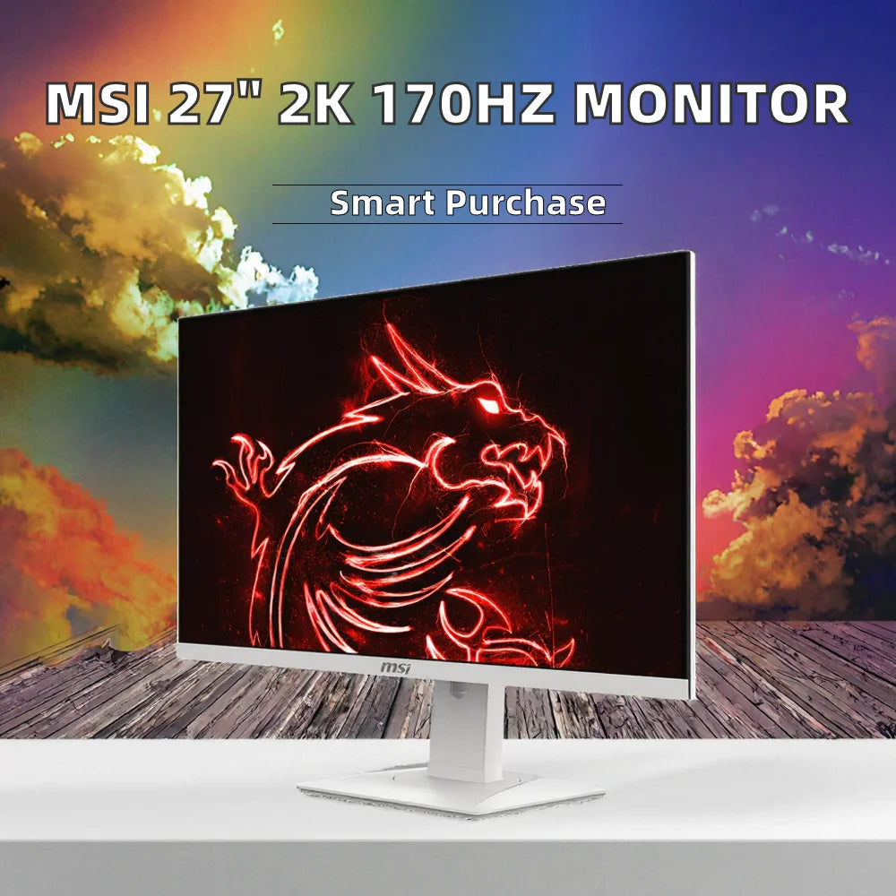 XenoHaven MSI G274QRFW 27\" WQHD 2K Rapid IPS LCD Panel Gaming Monitor 170Hz Refresh Rate 125% SRGB 2560 X 1440 Resolution