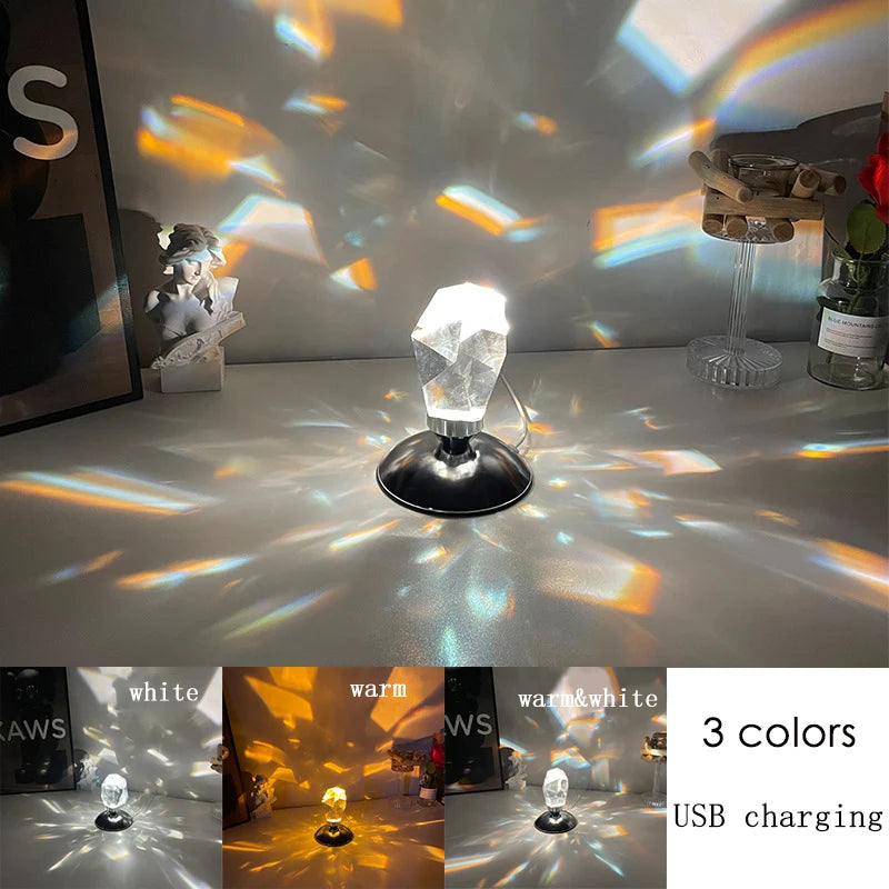 K9 Crystal Stone Lamp 16 color RGB Control Diamond Table Light
