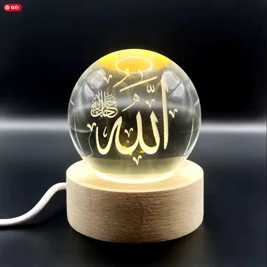 LED Galaxy Crystal Ball Table Lamp 3D Planetary