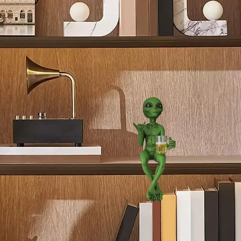 Drinking Alien Sculpture Desktop Decoration