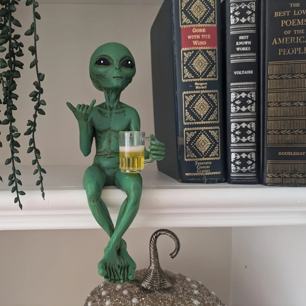 Drinking Alien Sculpture