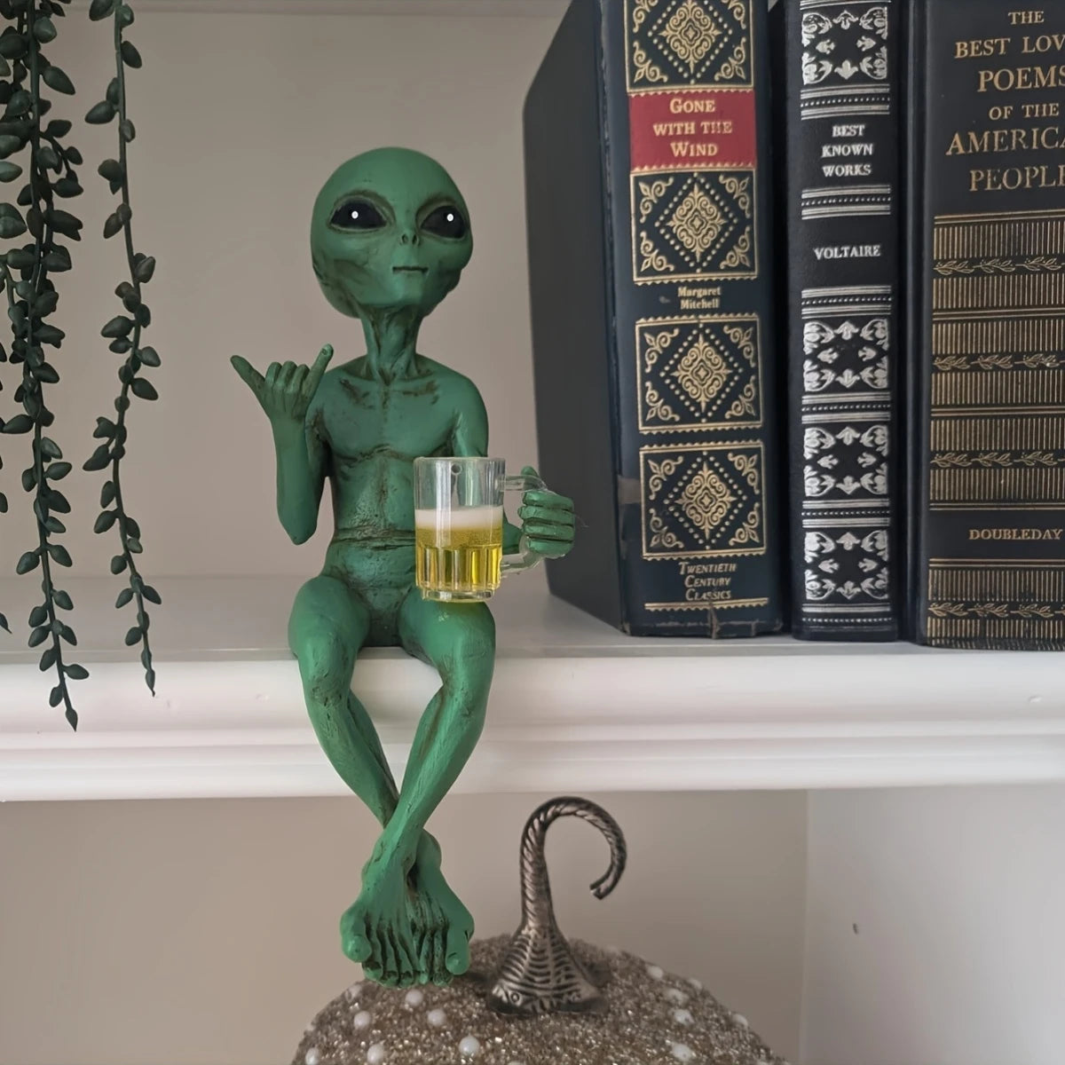 Drinking Alien Sculpture
