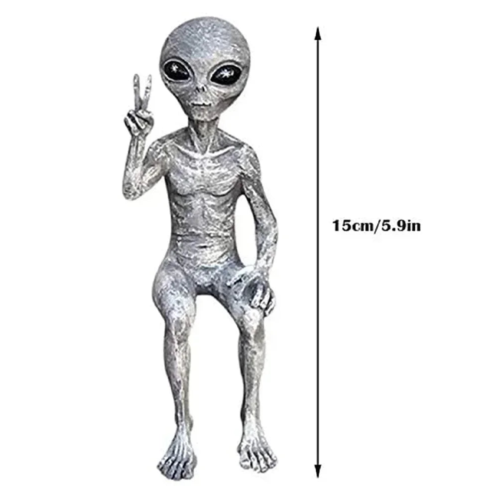 Sitting Alien Statue