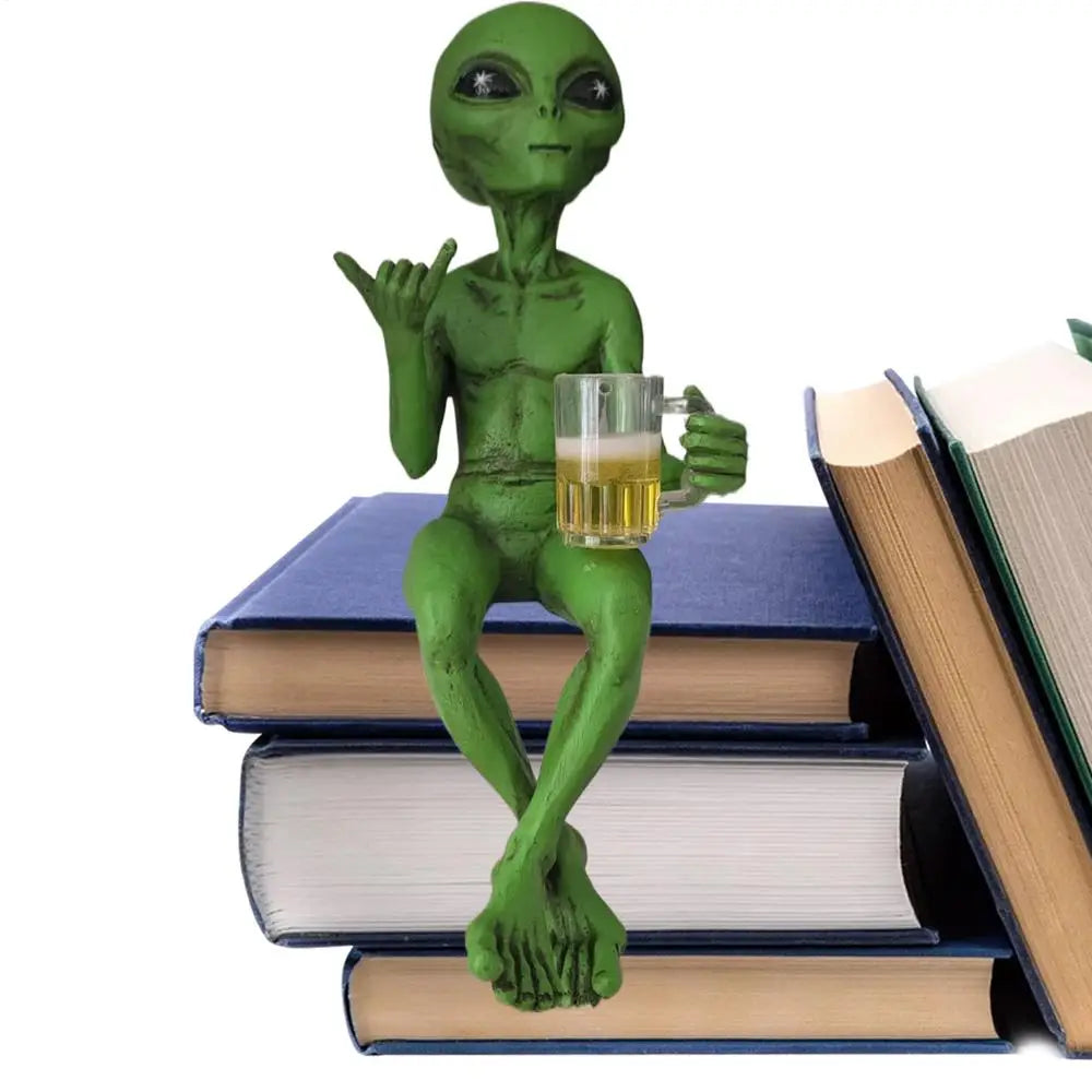 Drinking Alien Sculpture Desktop Decoration