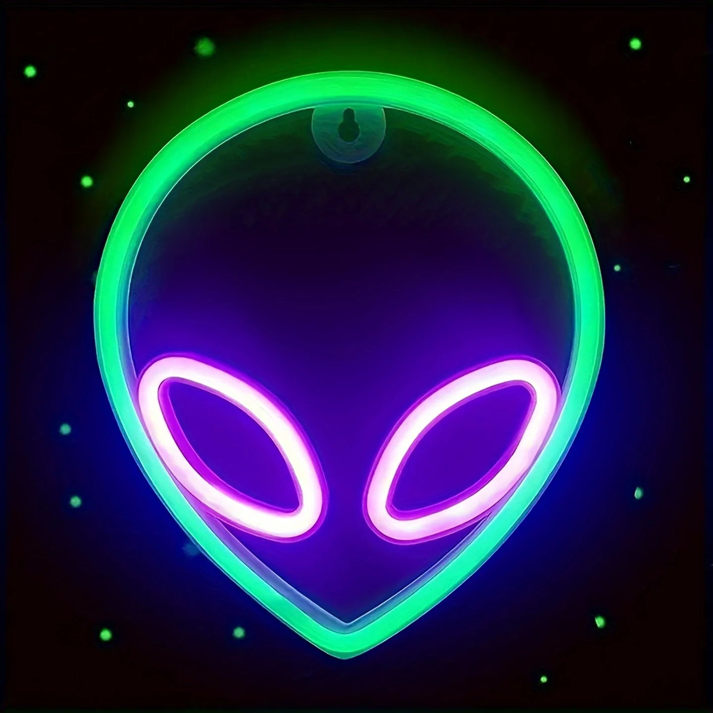1Pc, Alien Neon Light, Usb or Battery Powered (No Battery)