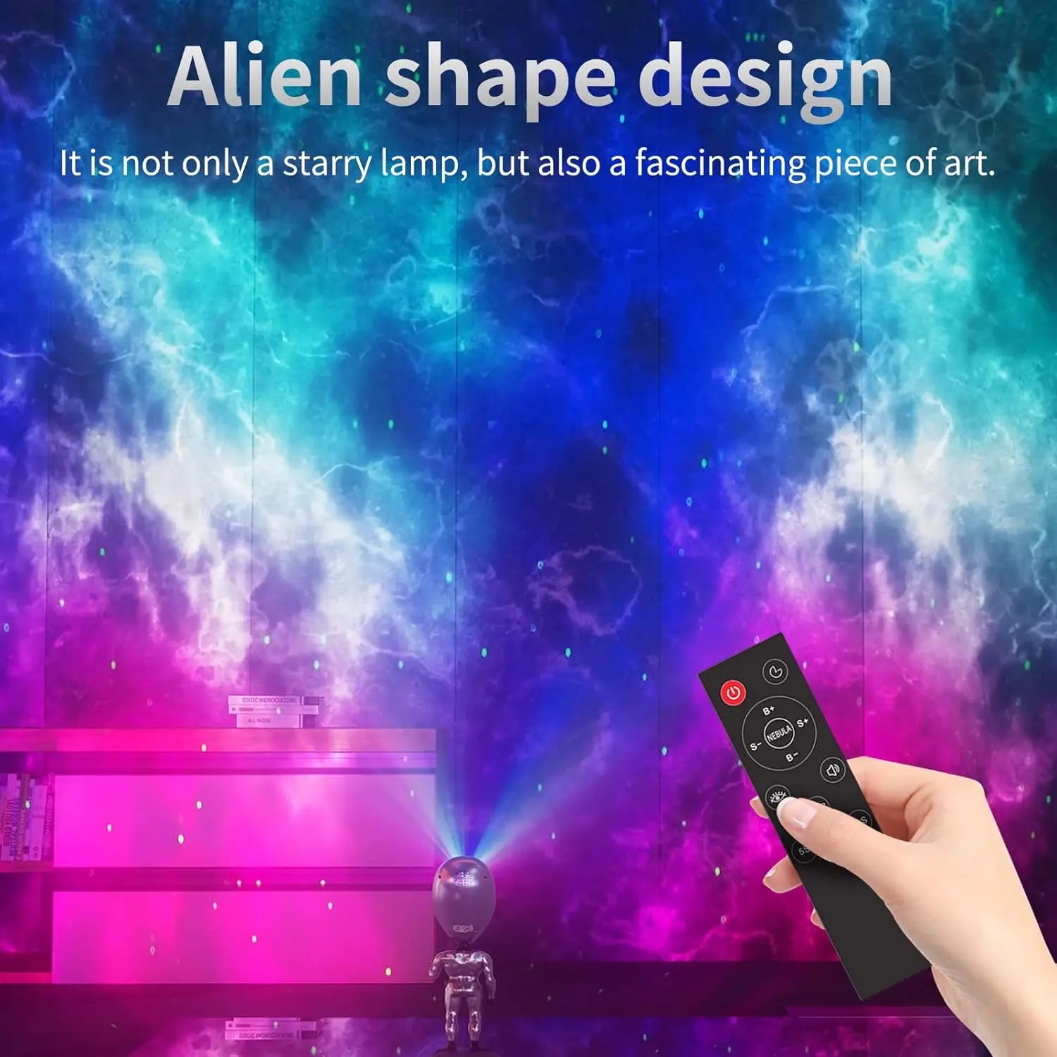 Alien Star Projector Lamp, Voice Interactive, Star Projection
