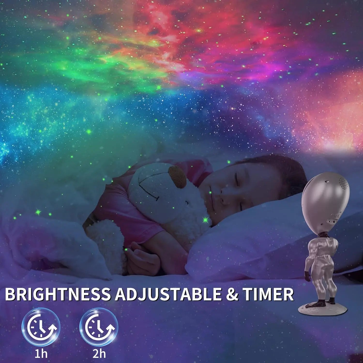 Alien Star Projector Lamp, Voice Interactive, Star Projection