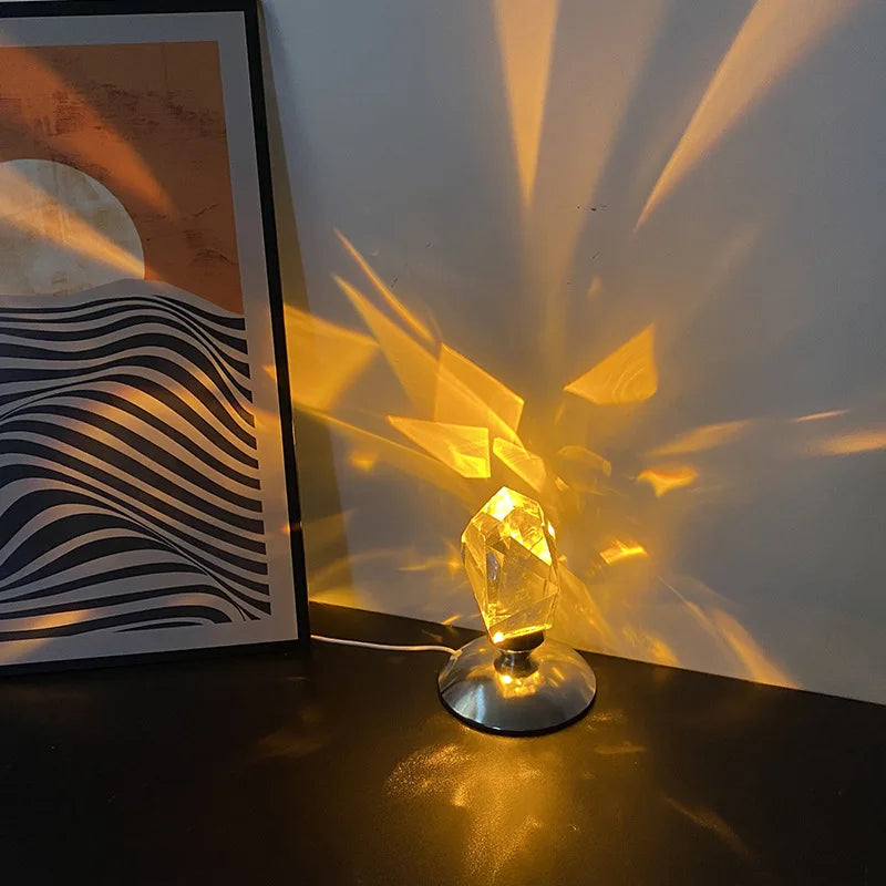 K9 Crystal Stone Lamp 16 color RGB Control Diamond Table Light