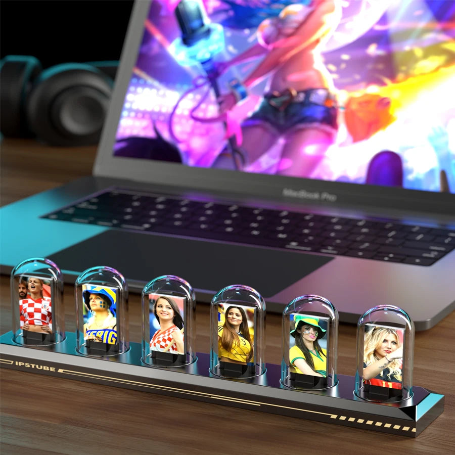 RGB Nixie Tube Clock LED IPS Color Screen DIY Analog Digital Night lights
