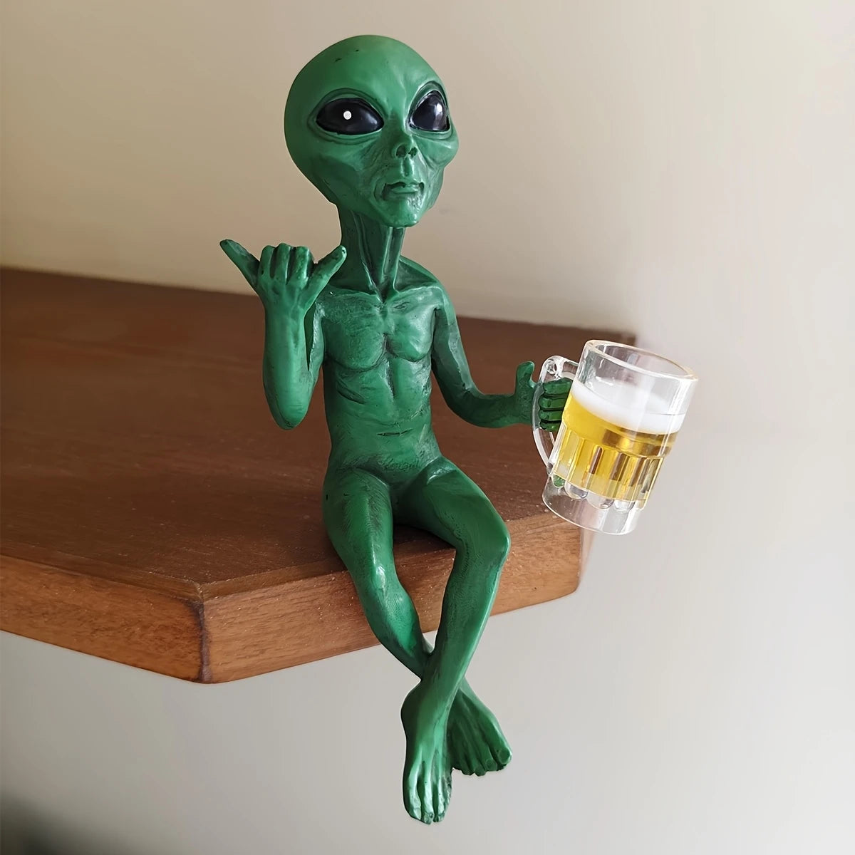 Drinking Alien Sculpture