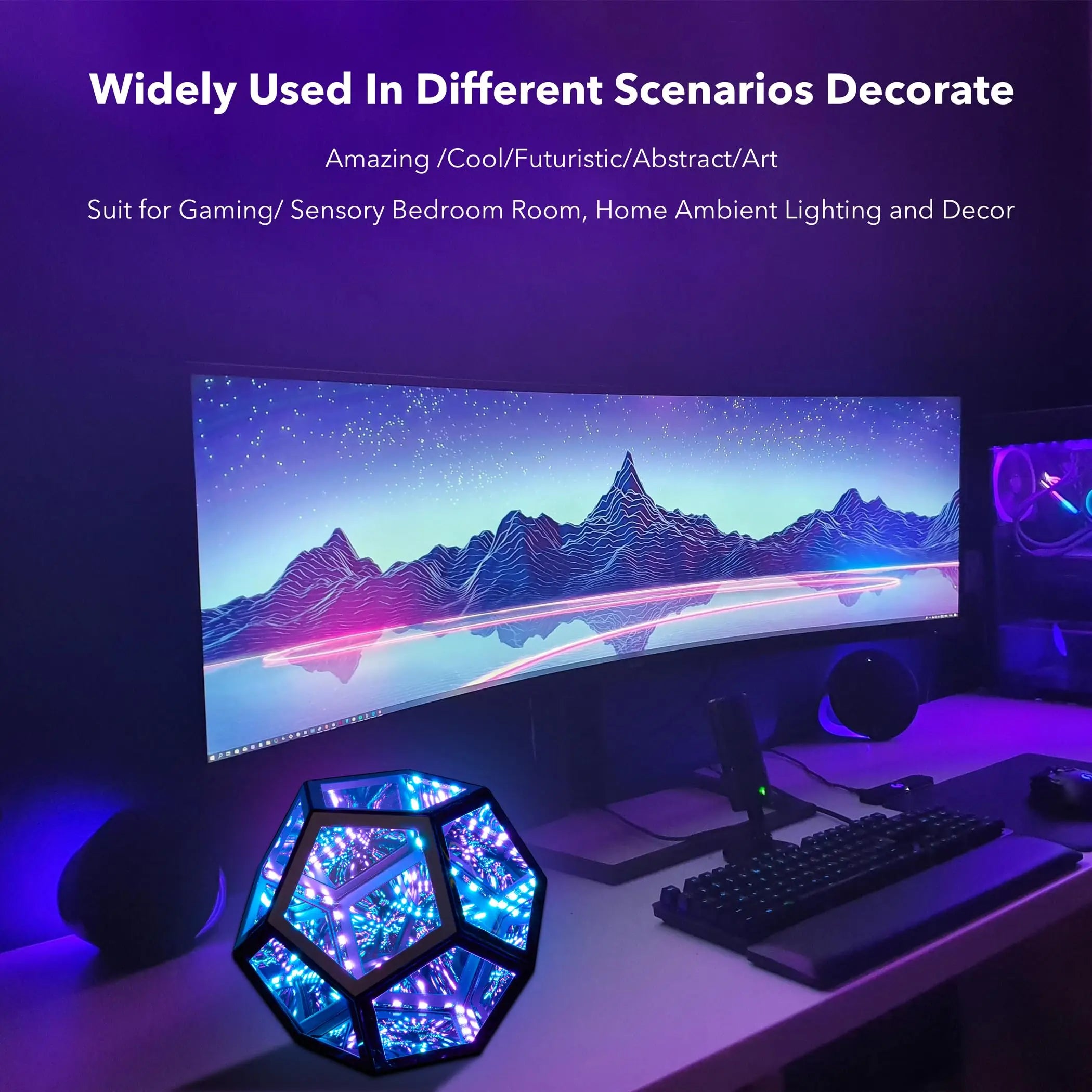 Infinity Dodecahedron Mirror Light