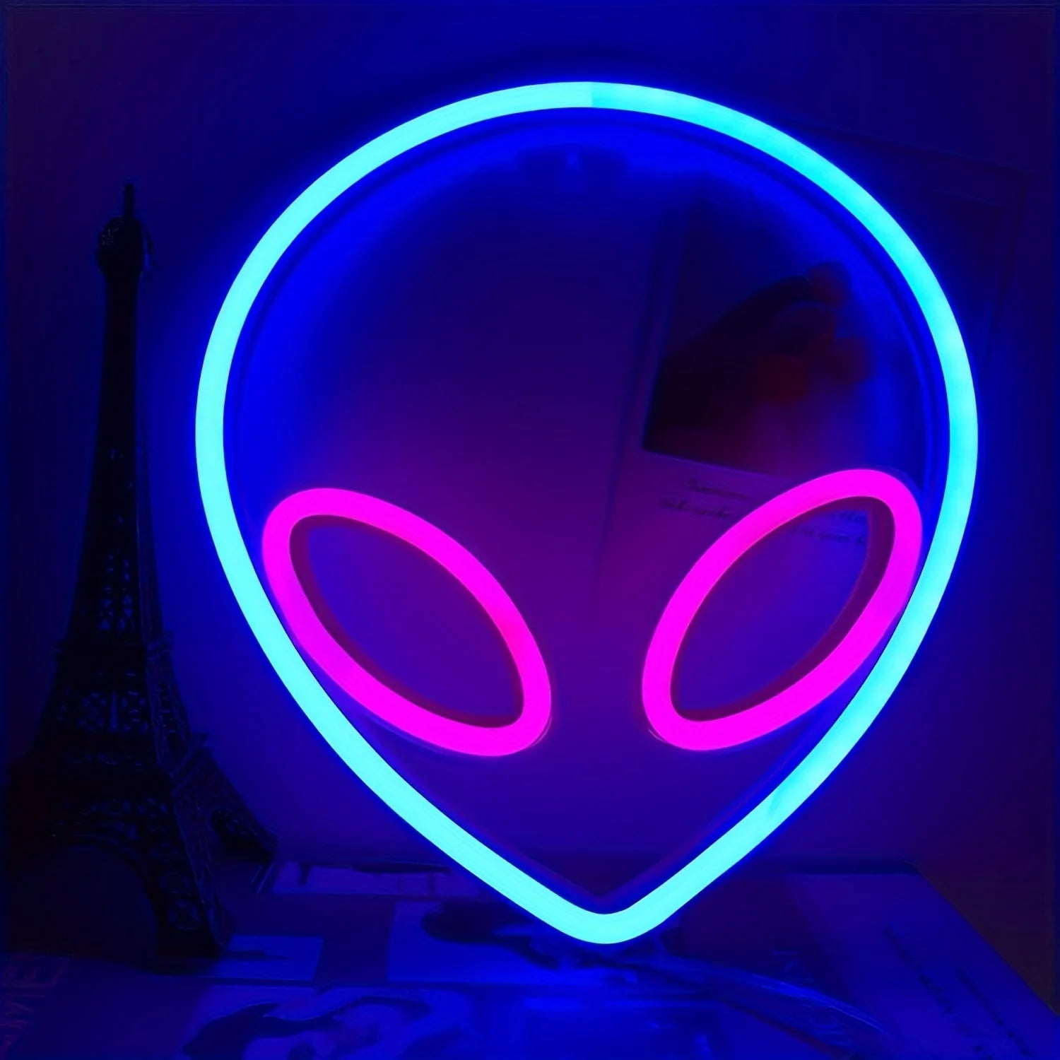 1Pc, Alien Neon Light, Usb or Battery Powered (No Battery)