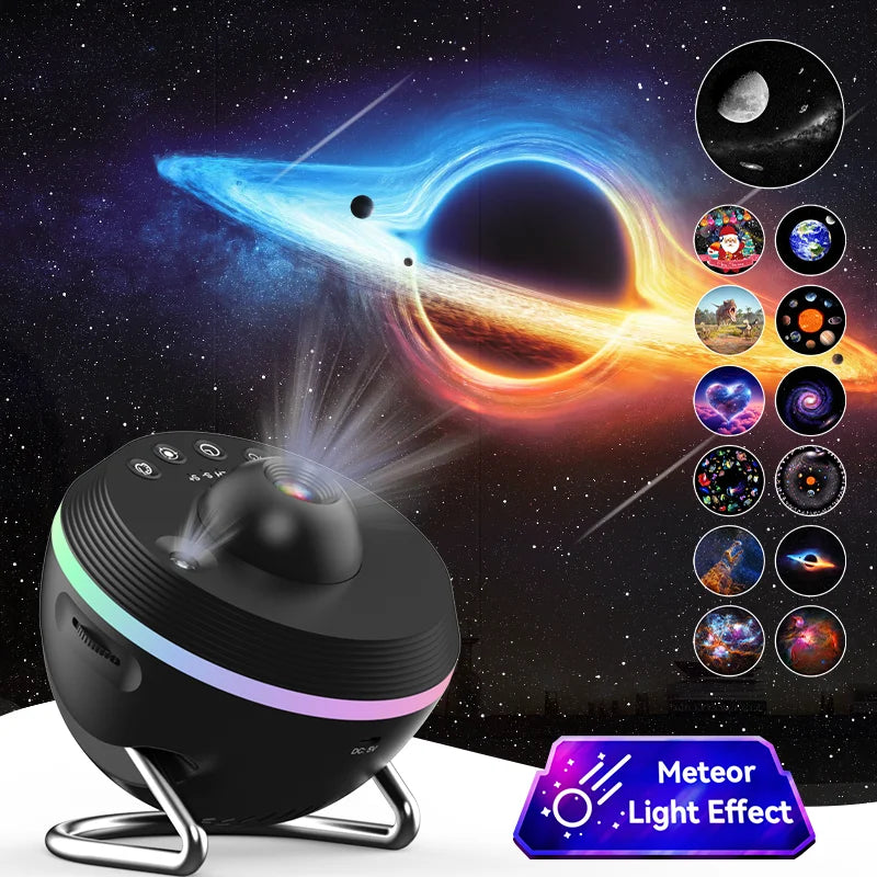 12 IN 1 Galaxy Star Projector with Meteor Ultra Clear Rotary Space Ball Planetarium