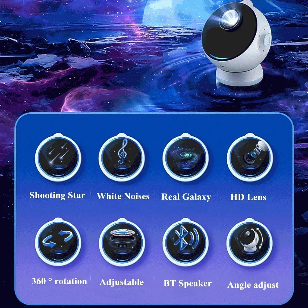 18 in 1 Galaxy Projector Lamp Ultra Clear + Bluetooth 5.0 Speaker