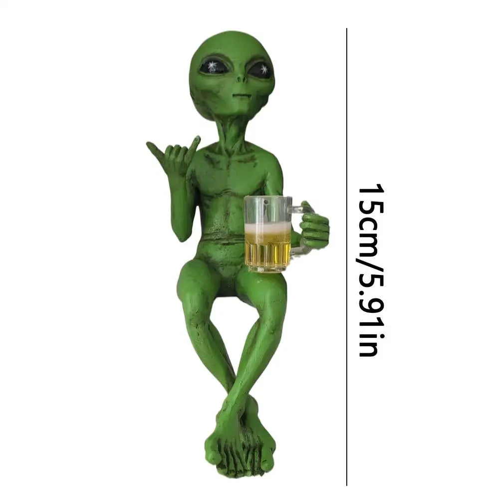 Drinking Alien Sculpture Desktop Decoration
