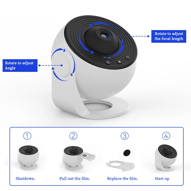 Galaxy Projector 360° Rotate Planetarium Lamp