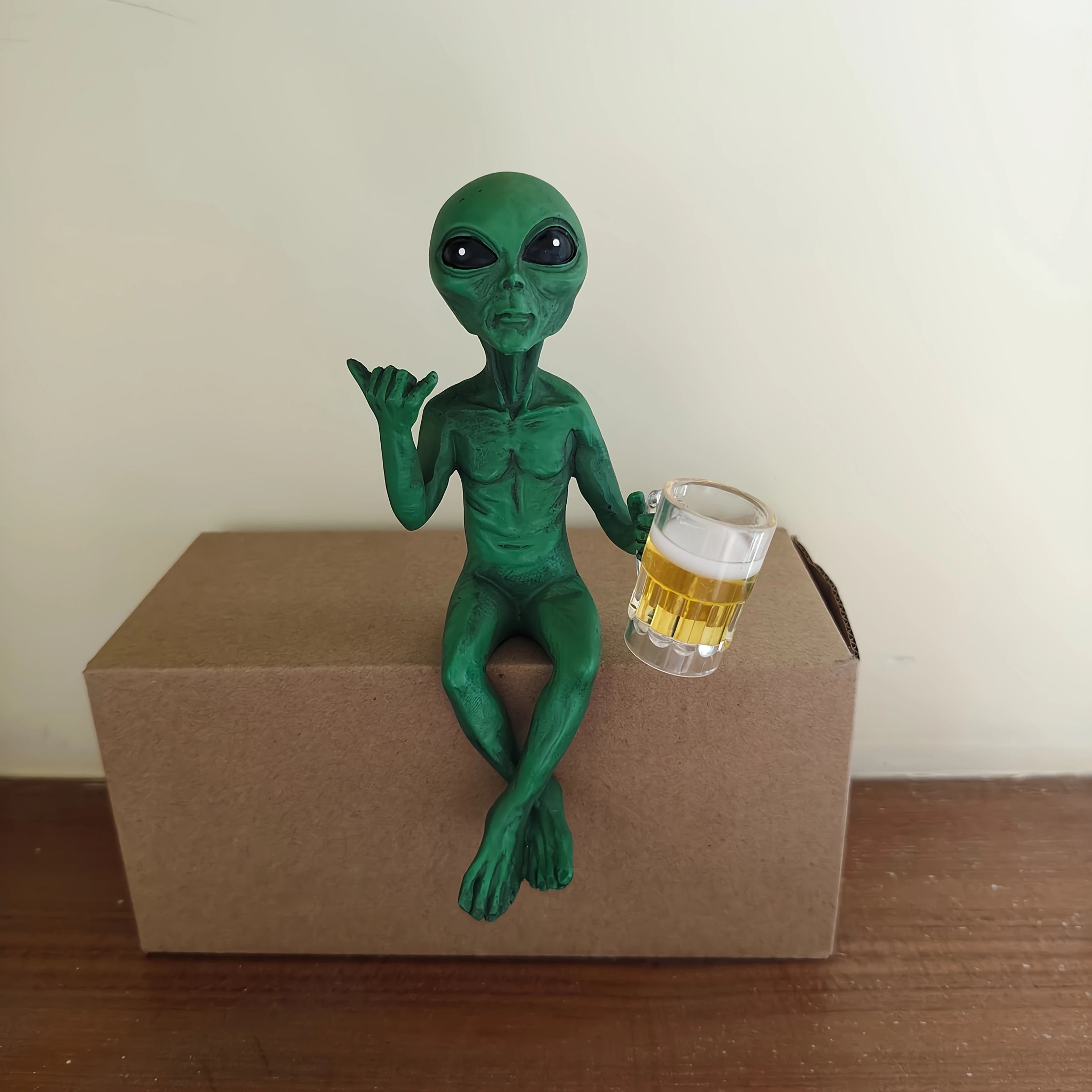 Drinking Alien Sculpture