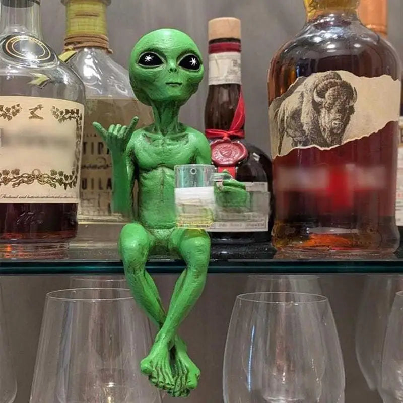 Drinking Alien Sculpture Desktop Decoration