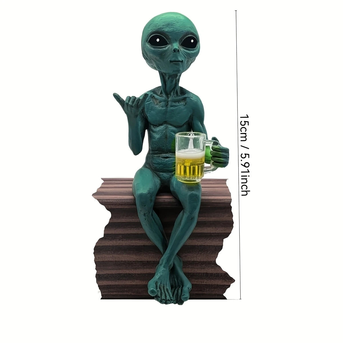 Drinking Alien Sculpture
