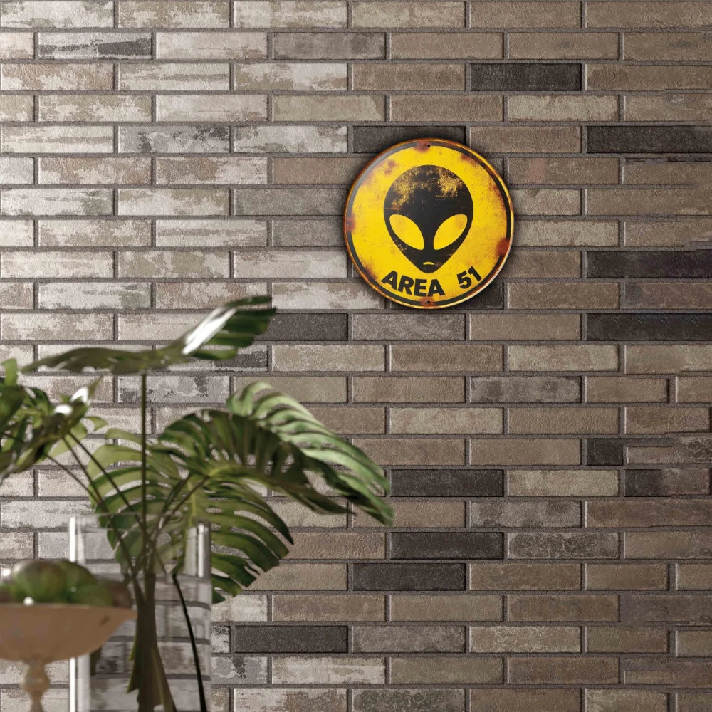 Area 51 Vintage Metal Sign - 7.8 Inch Alien Decorative Art Sign