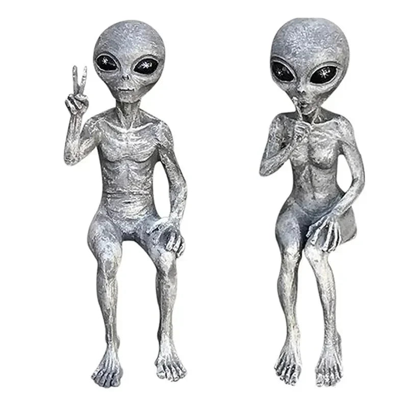 Sitting Alien Statue