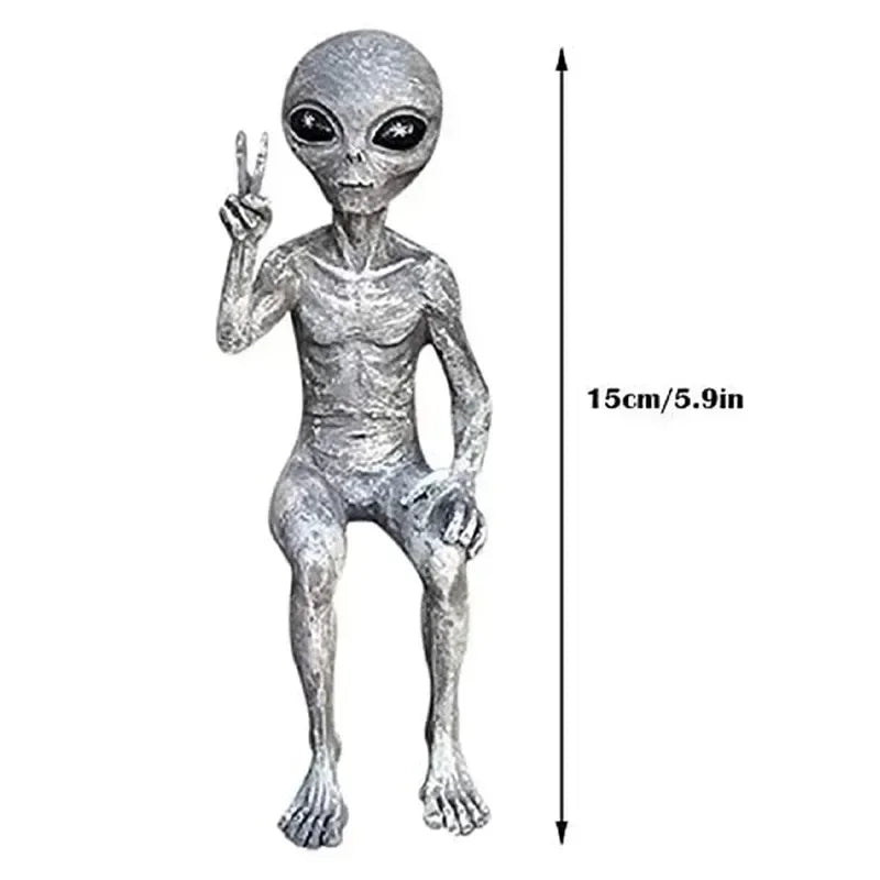 Sitting Alien Statue